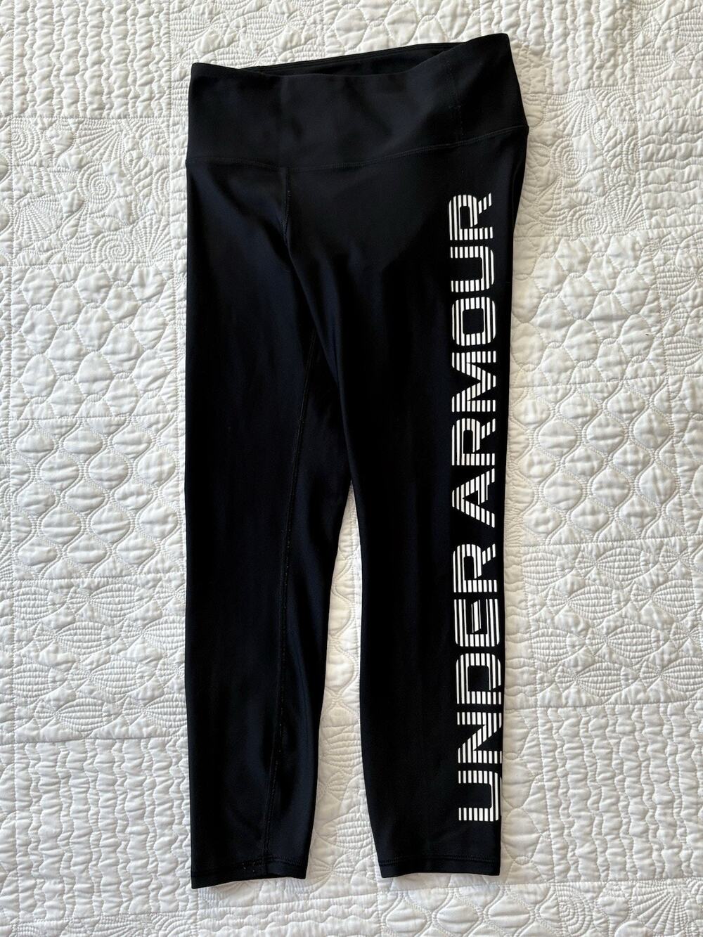 Under Armour Women’s High Rise Compression Leggings Black Size M Stretch Logo